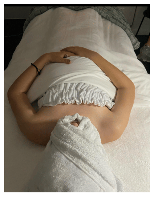 Teen getting a facial treatment - skin & tonic